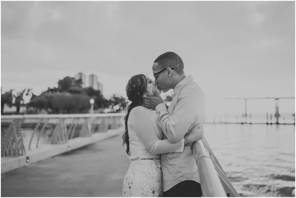 Engaged couple photos in downtown ft myers