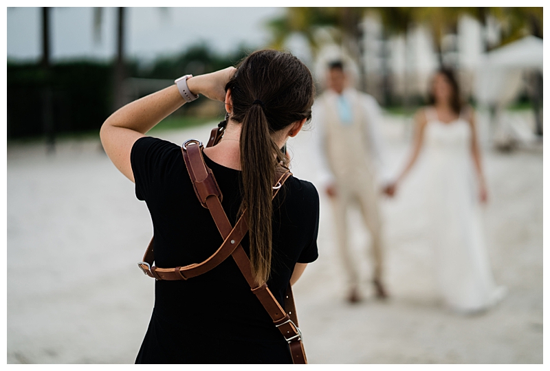 Fort Myers photographer capturing a beach bride and groom.