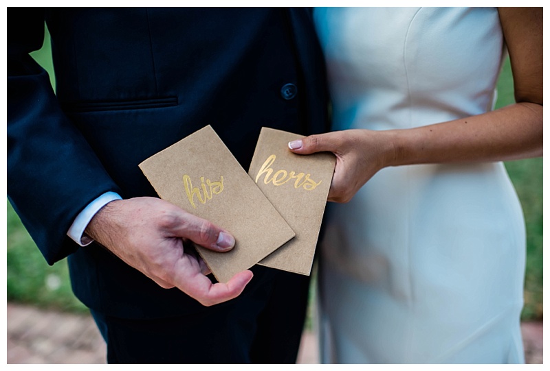 His & hers wedding day vow books