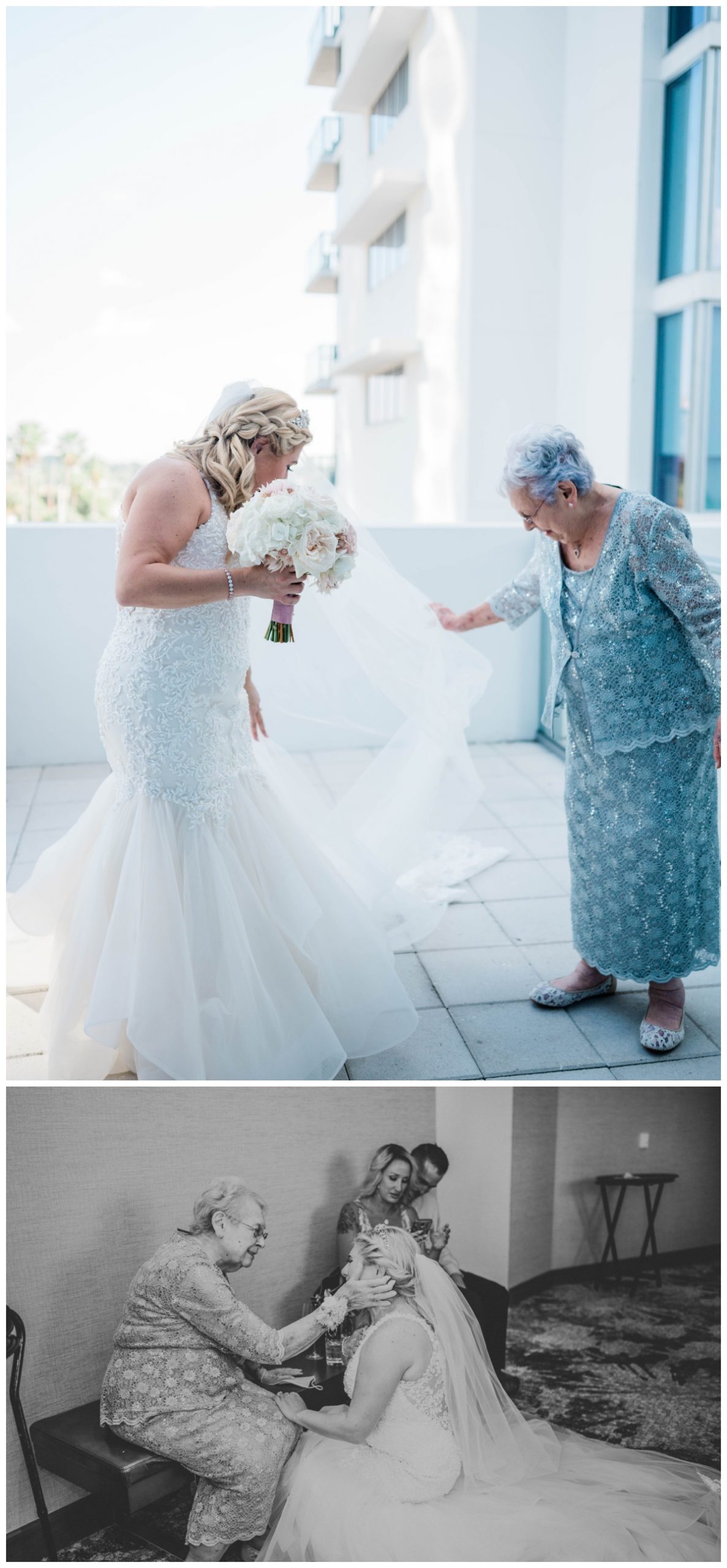 Wedding Day First Look with Grandma