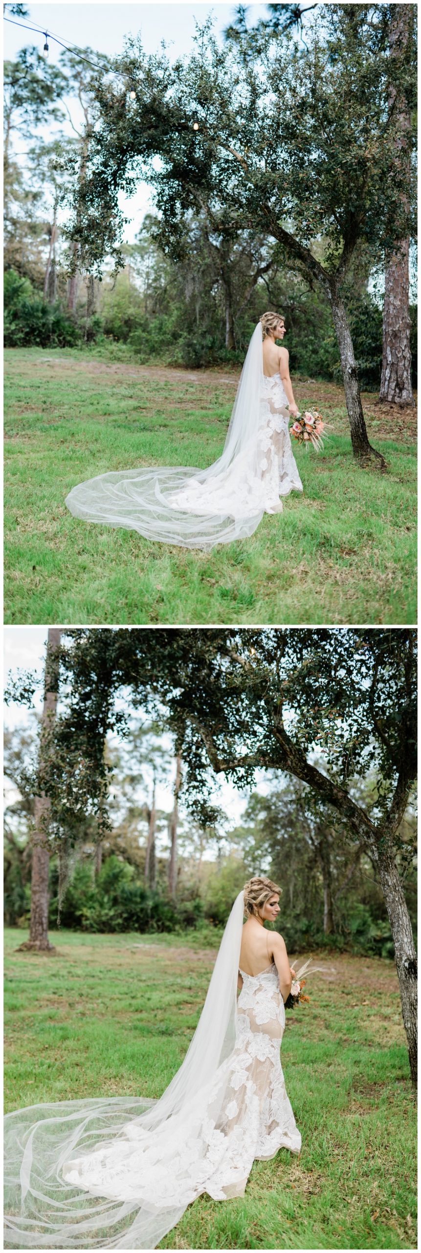 Rustic bridal gown