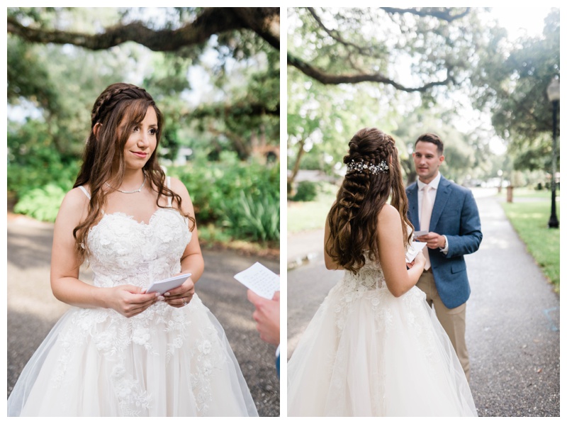 Florida bride and groom vow exchange