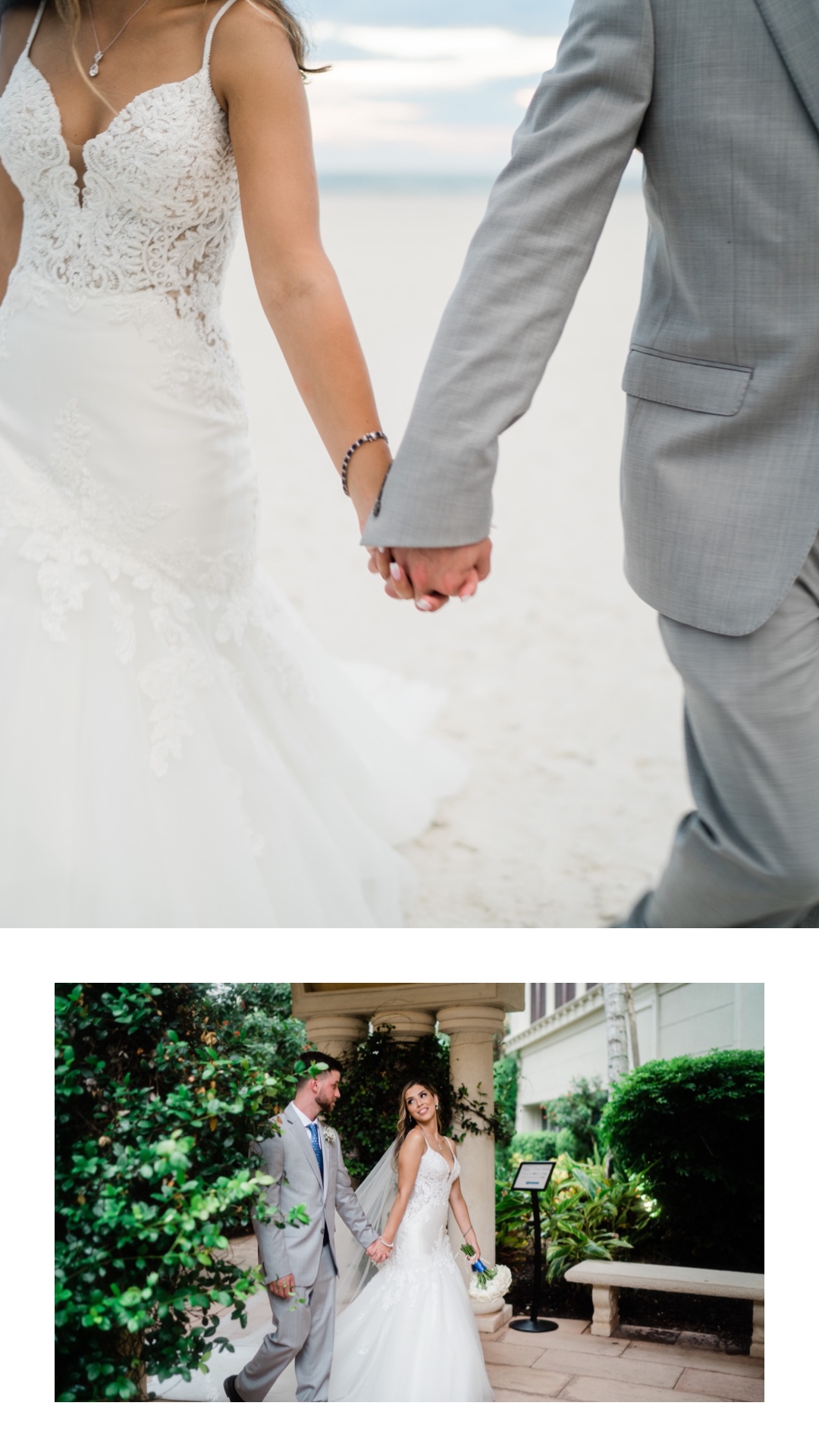 Southwest Florida beach wedding bride and groom photos