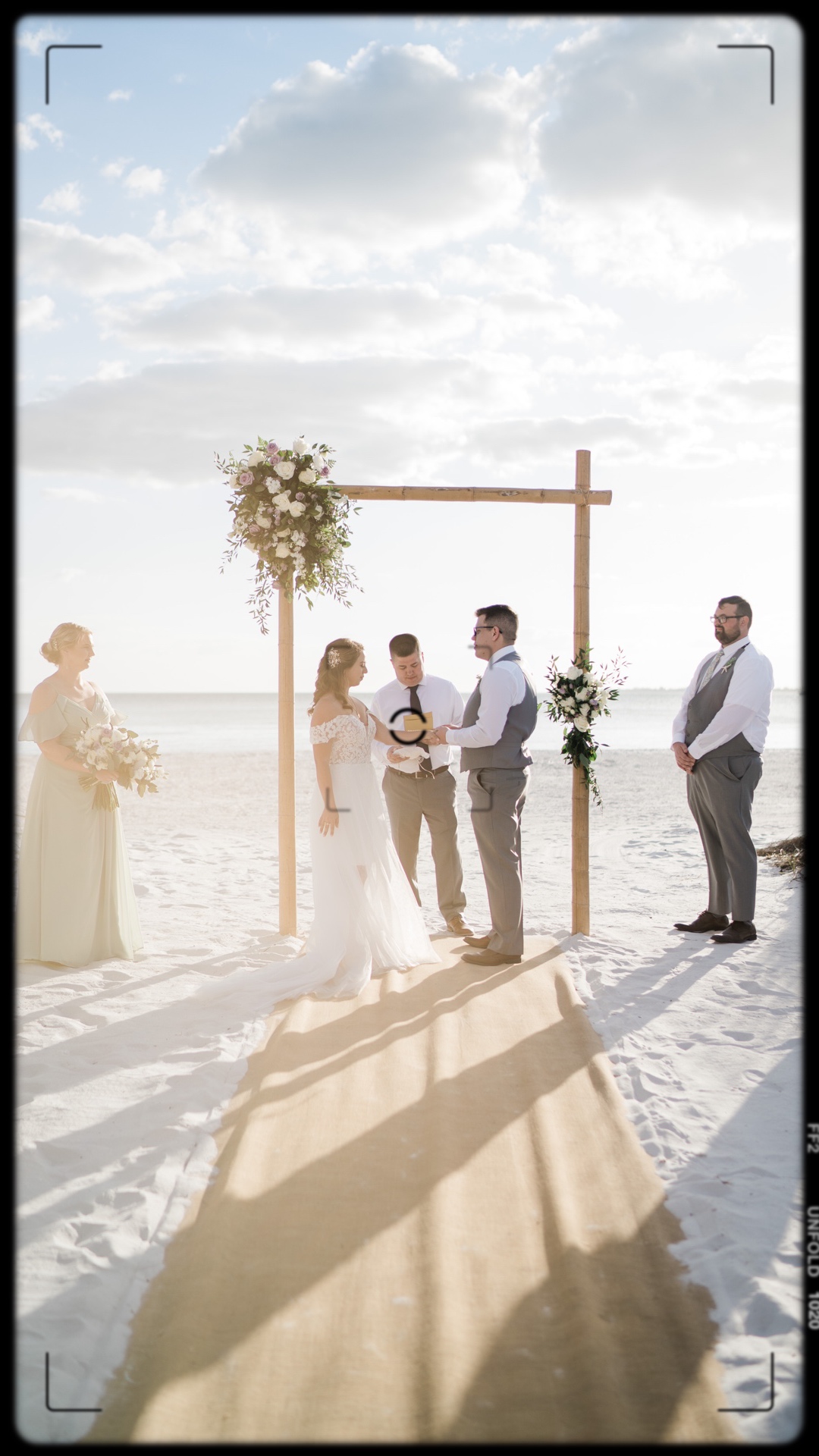 Florida beach wedding ceremony