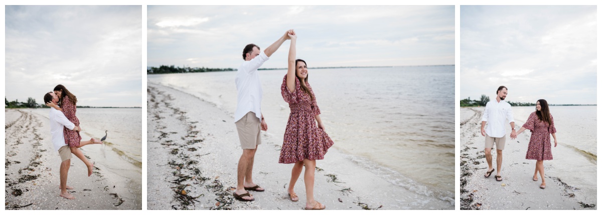 Southwest Florida beach engagement photos taken by Fort Myers wedding photographer