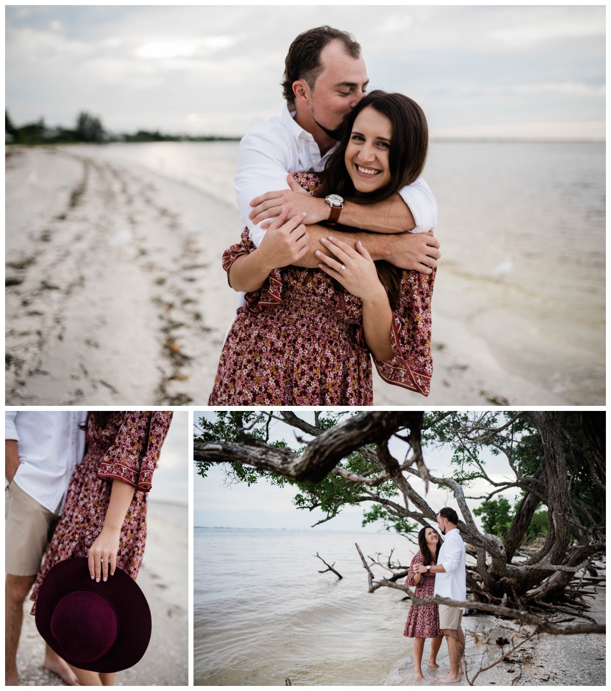 Southwest Florida beach engagement photos taken by Fort Myers wedding photographer