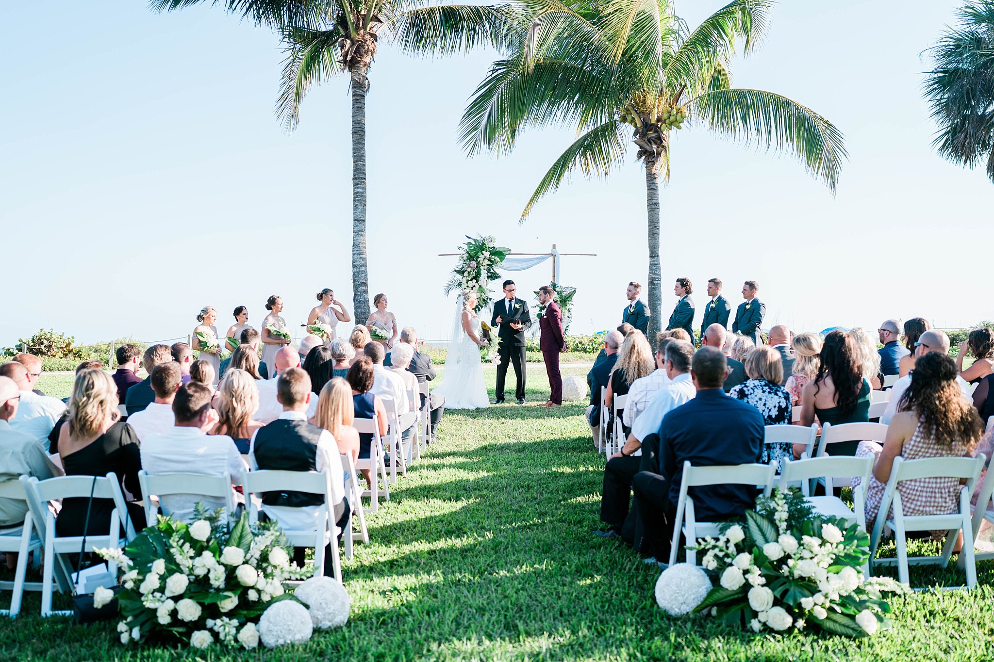 tropical Florida wedding ceremony