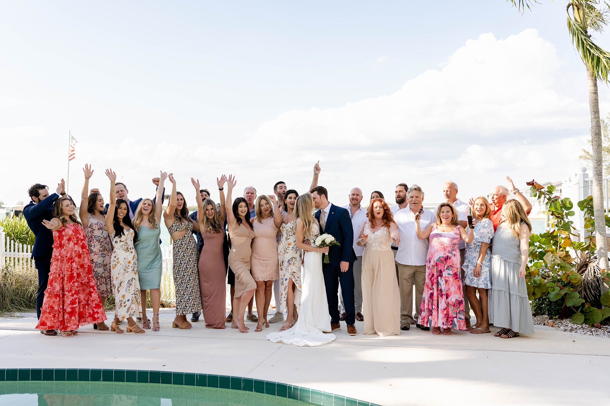 Intimate Boca Grande Wedding day photographing all 25 wedding guests