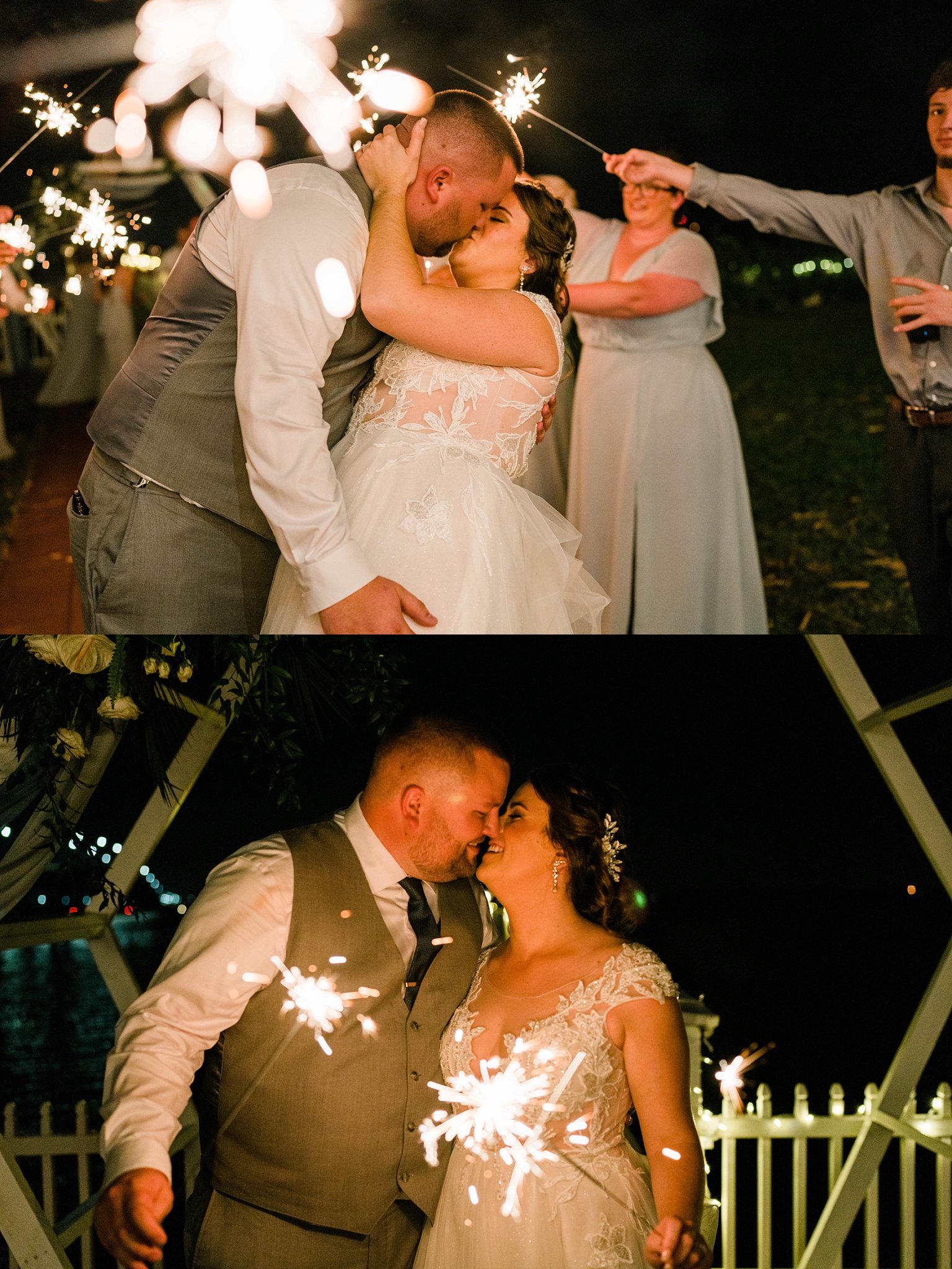 Southwest Florida wedding ends with a sparkler send off
