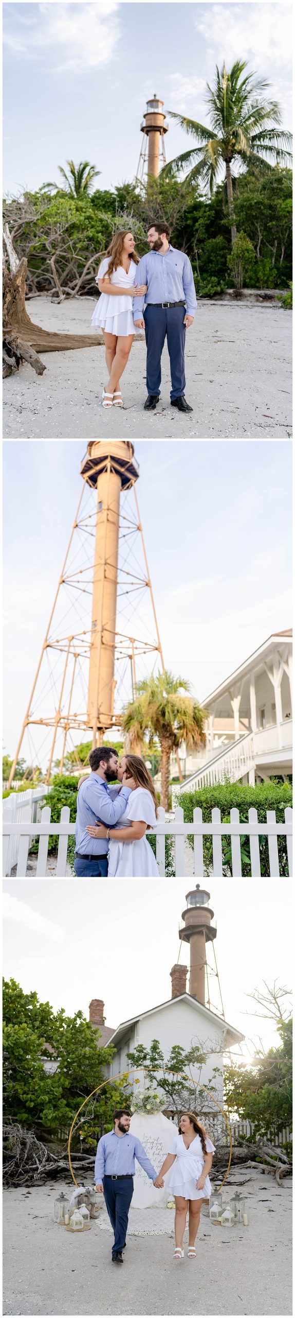 Sanibel Lighthouse engagement photoshoot