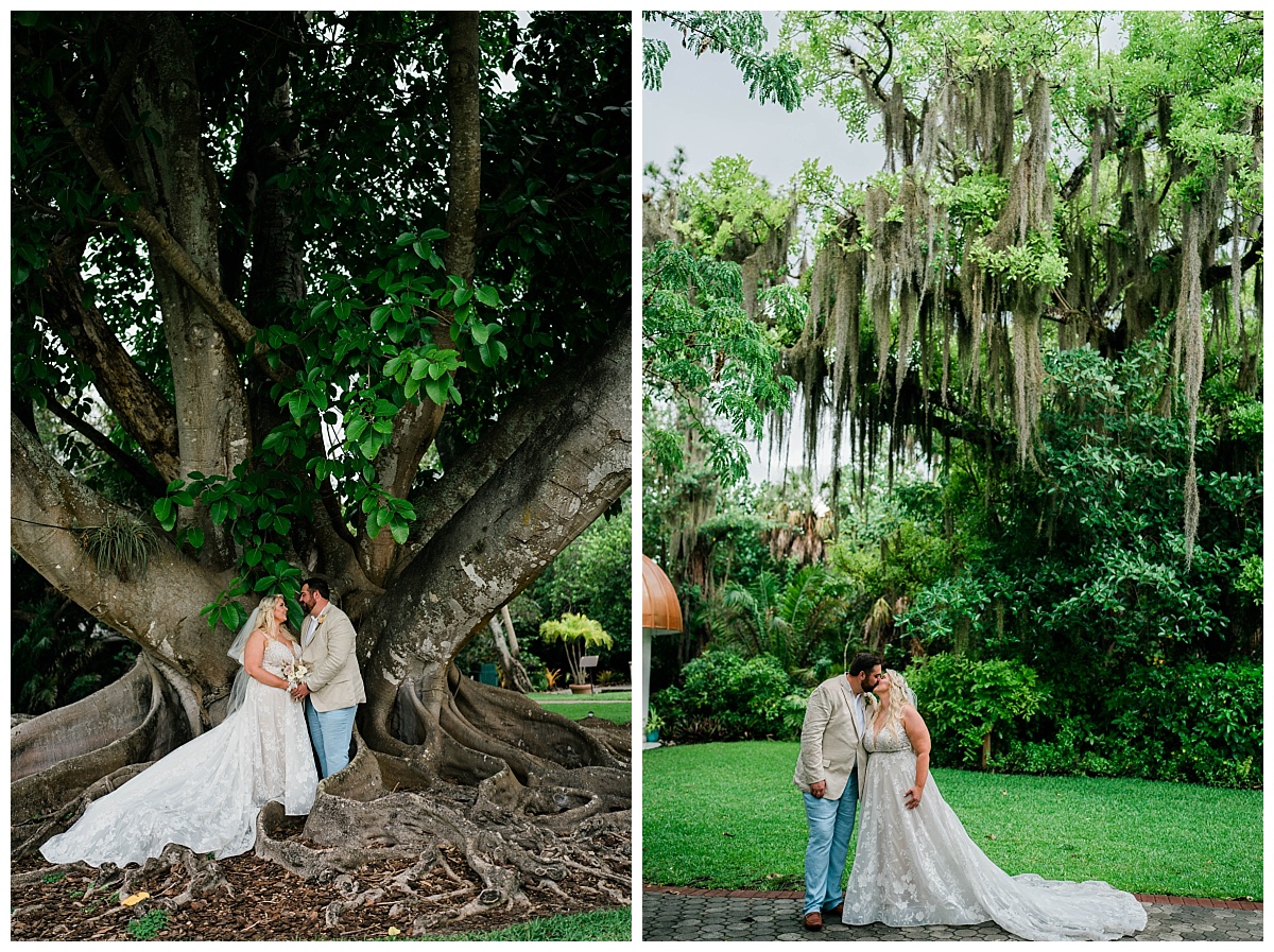 wedding portraits taken after the rain in South Florida