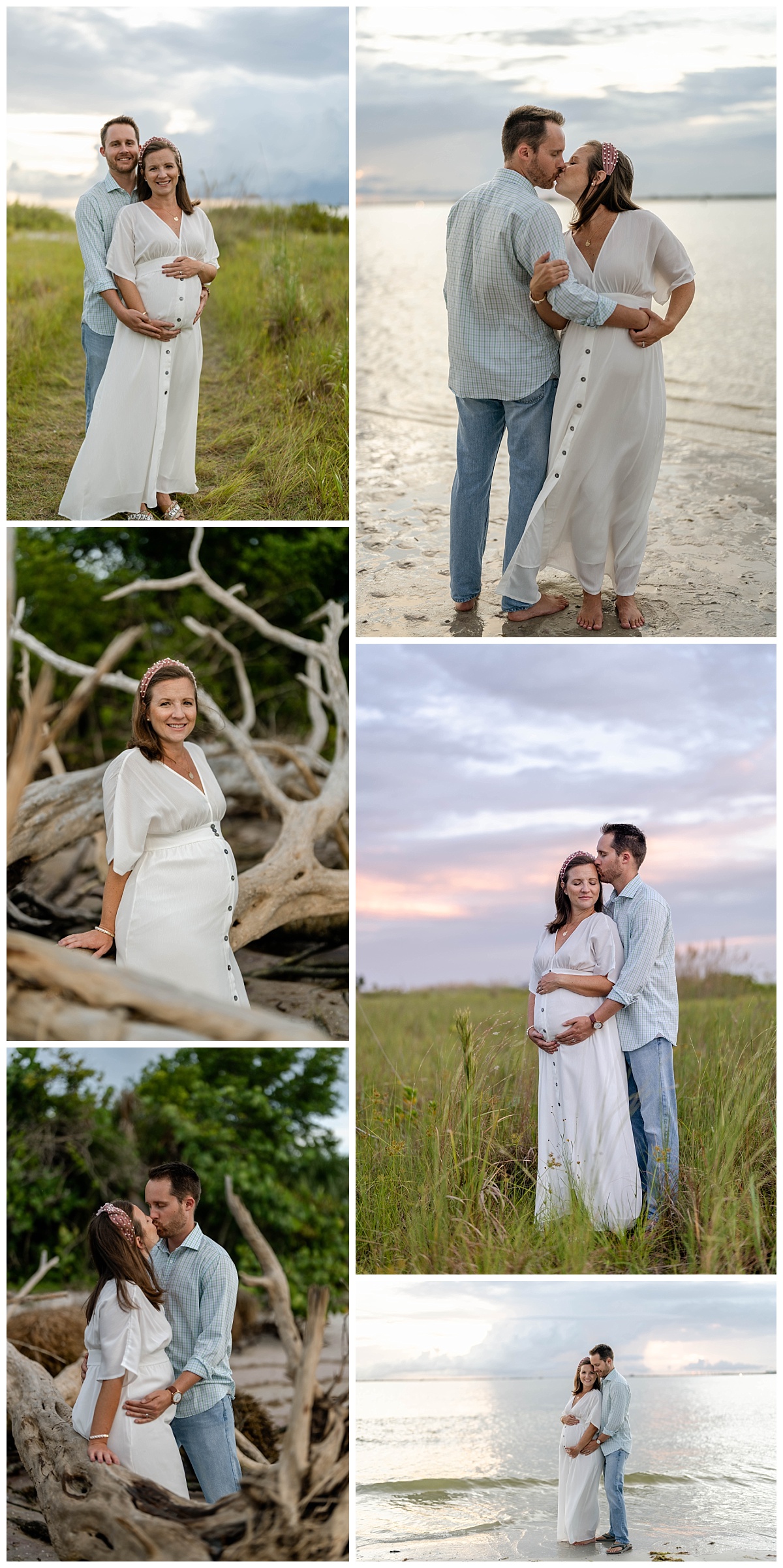 Southwest Florida pregnancy photos at Bowditch Point Park