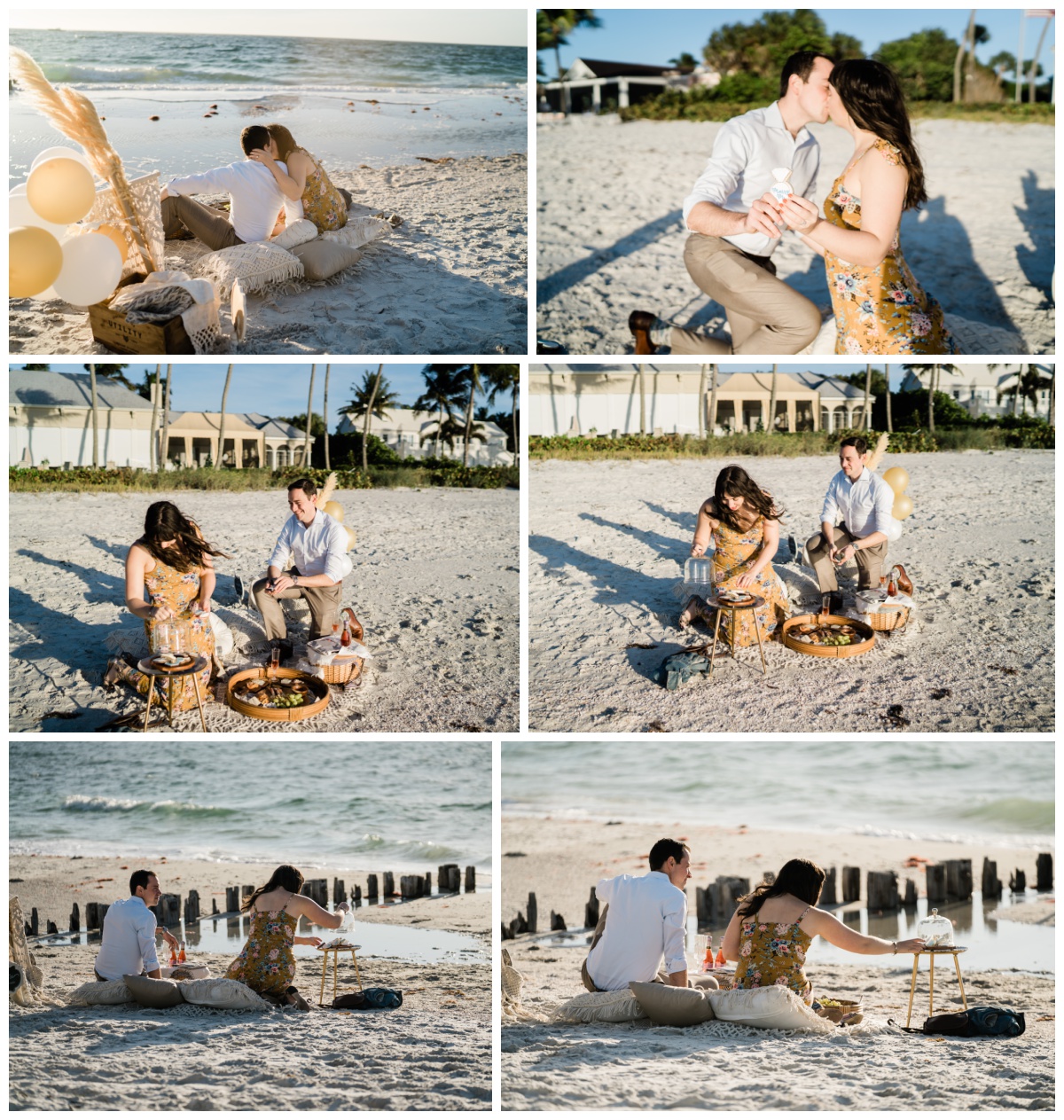 surprise proposal on Naples Beach