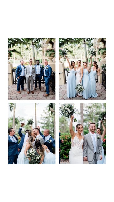 bridal party celebrates together photographed by Fort Myers wedding photographer