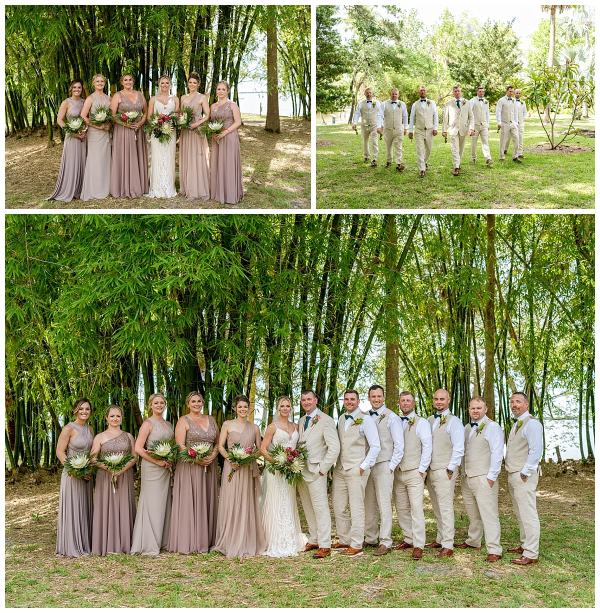 Southwest Florida wedding photographer photos of florida bridal party attire