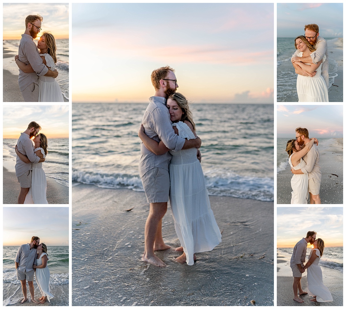 Sunrise engagement session in Southwest Florida beach