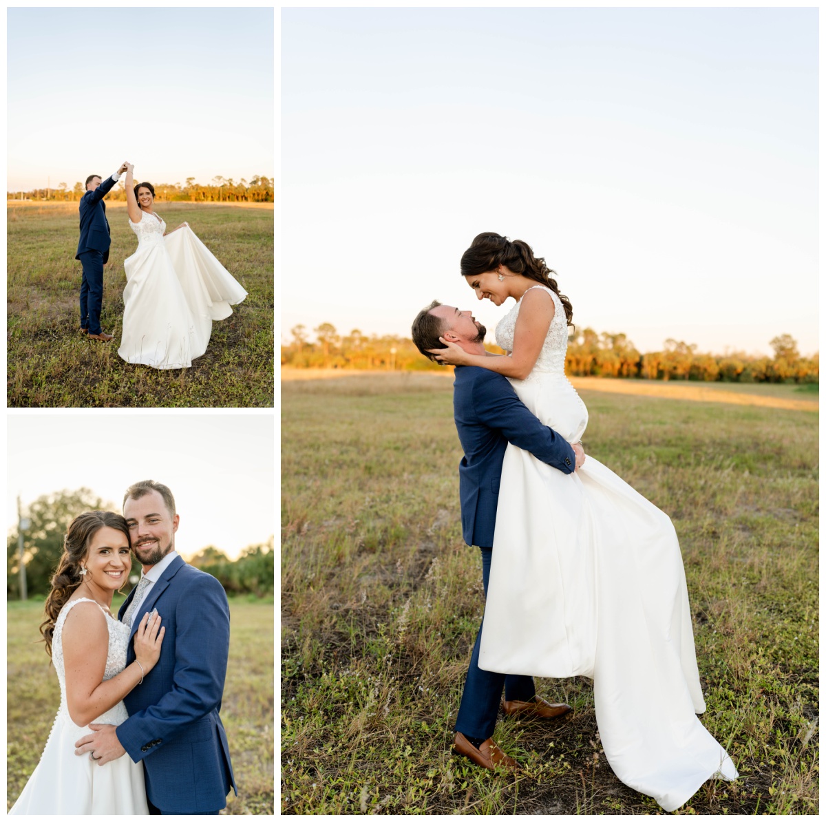 Southwest Florida wedding photographer photographs bride and groom as they embrace 