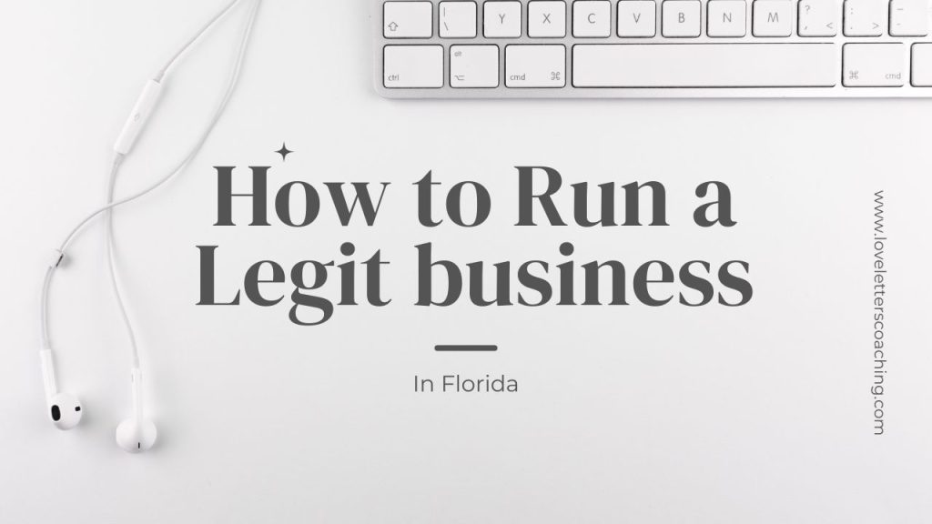 how to run a legit business in florida