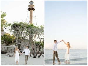 Kaylee and Alex's engagement session in Sanibel, Florida.