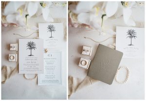 Two examples of flat-lay wedding photgraphs
