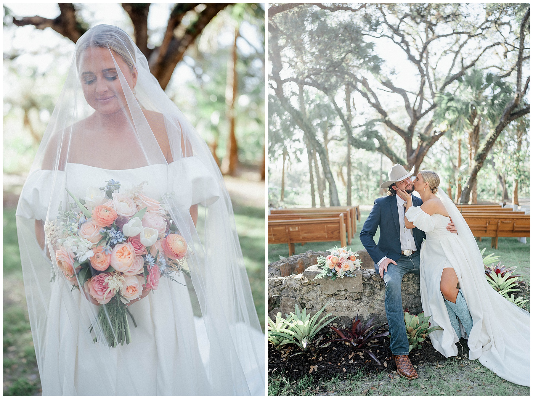 Cowboy glam wedding photo 